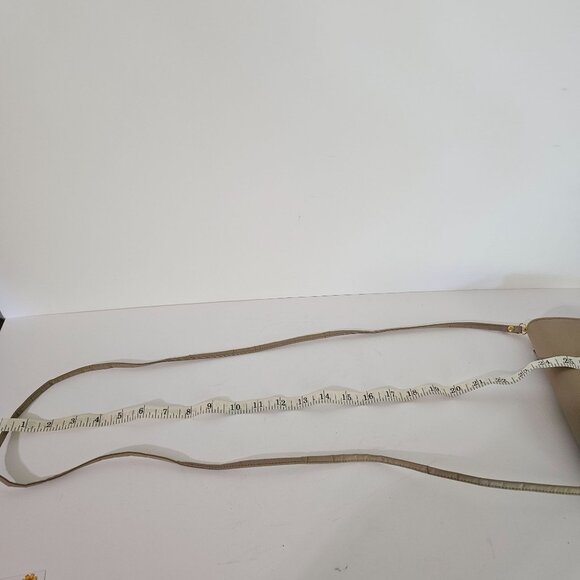 Buxton Beige Leather Crossbody Wallet Clutch‎ Purse Wristlet With Mirror 《834》M - Picture 9 of 12